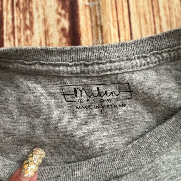 Miken Flow Women’s Short Sleeve Crew Neck Crop Top Gray Size Large - Picture 7 of 8